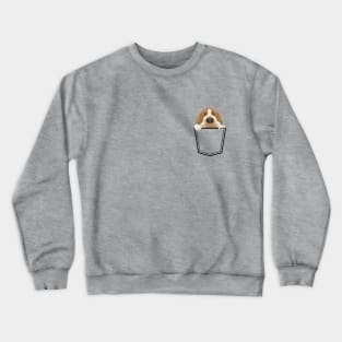 Basset Hound on pocket Crewneck Sweatshirt